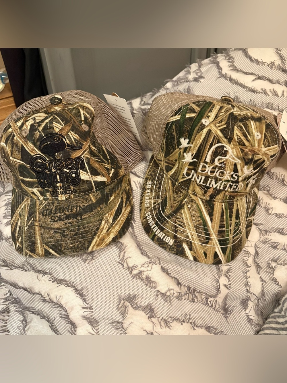 Mossy Oak Ducks Unlimited Greenwing Camo Snapback Hats – 2-Pack – NWT